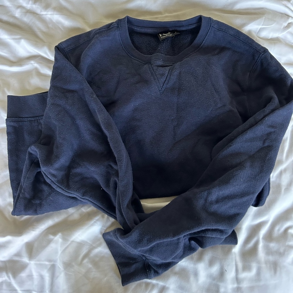 Blue crew neck
